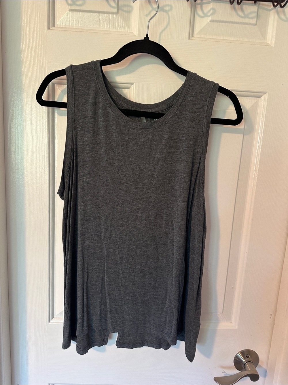 Halogen Dark Gray Sleeveless Tank Top